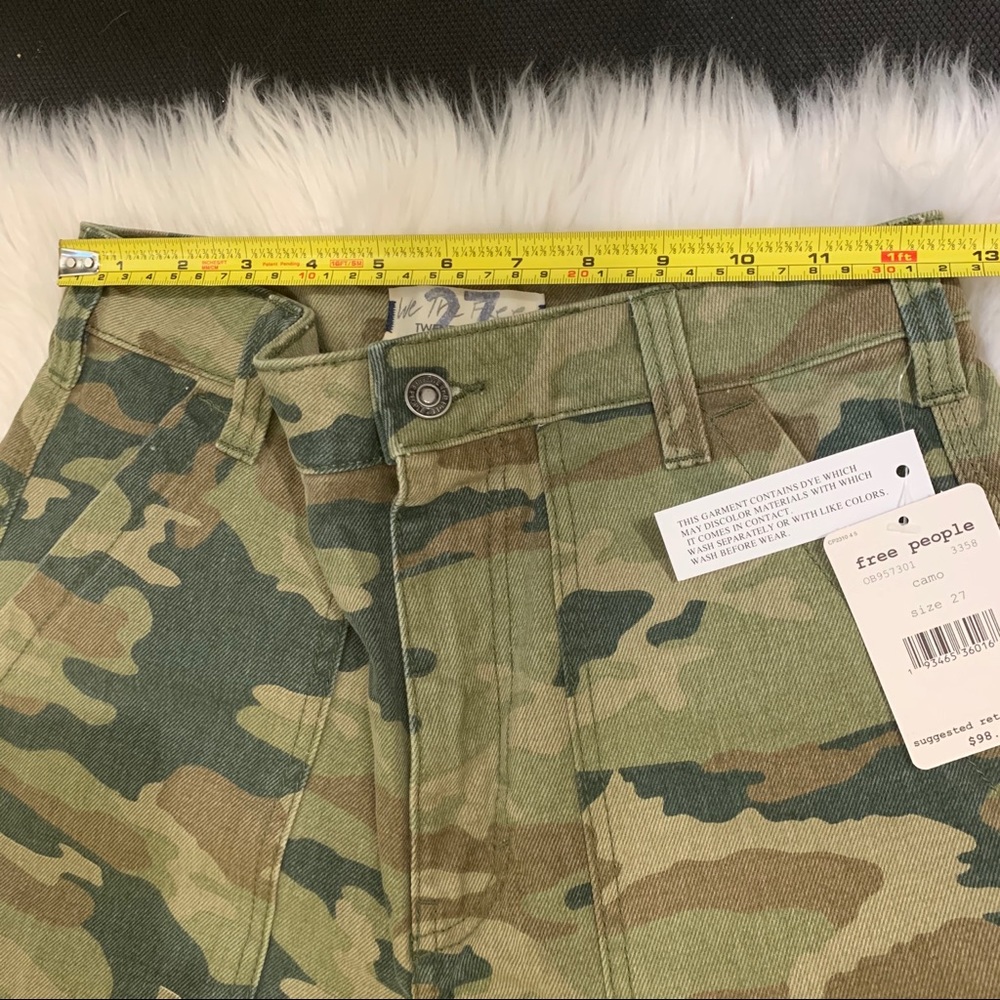 NWT/Free people Remy Camo Printed Capri/27 - Picture 5 of 11